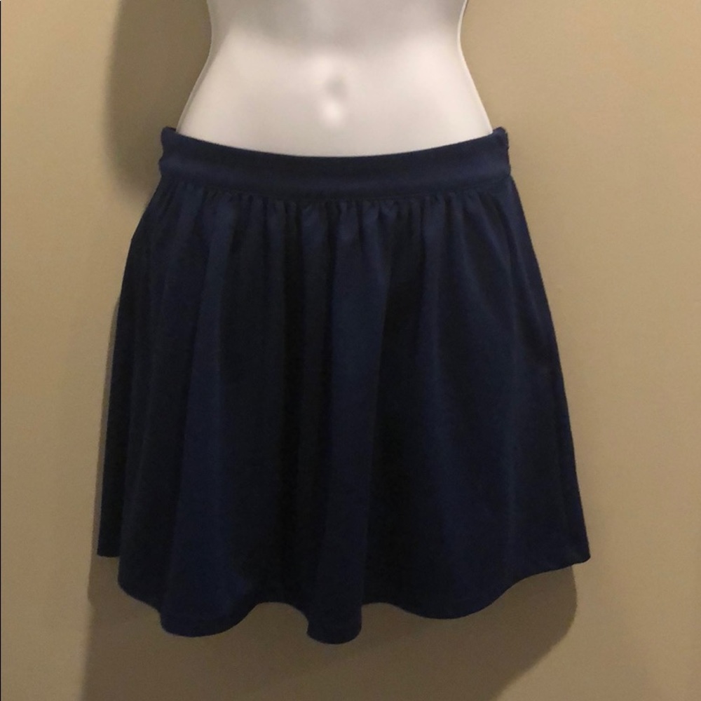 Forever 21 Small Navy Blue Mini Skirt Size Zipper